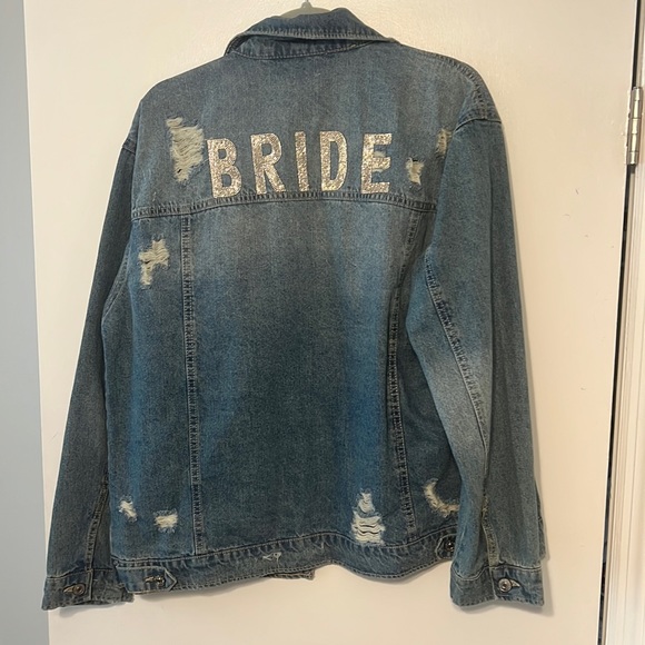BRIDE embellished distressed denim jacket - Picture 1 of 2